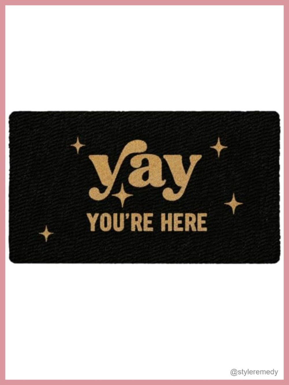 Machine Made Burlap Doormat 30" x 17" Non-Slip Rubber Back Indoor Entryway